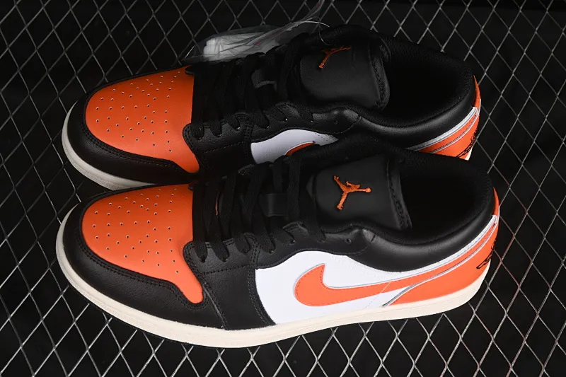 All categories Air Jordan Jordan series basketball shoes Air Jordan 1 Low Air Jordan 1 Low AJ1 Joe 1 black and white orange low-top retro culture basketball shoes 553558-081